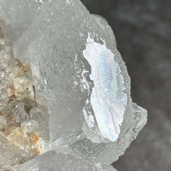 White baryte column with glassy tabular blades from Sichuan, China, another angle