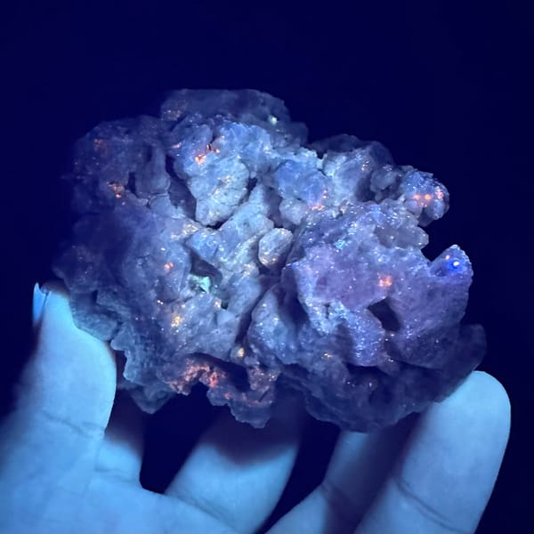Purple spinel in marble, from Vietnam, side view