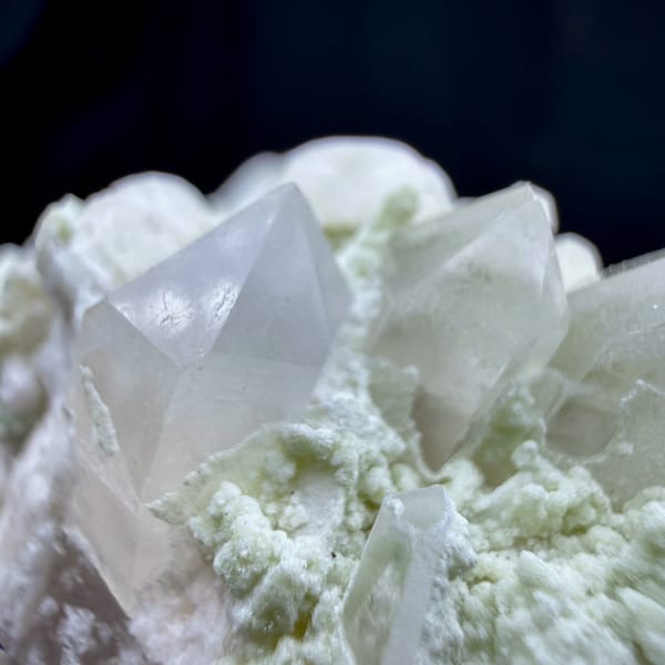 Quartz and calcite with mica, from Hunan, China, reverse side