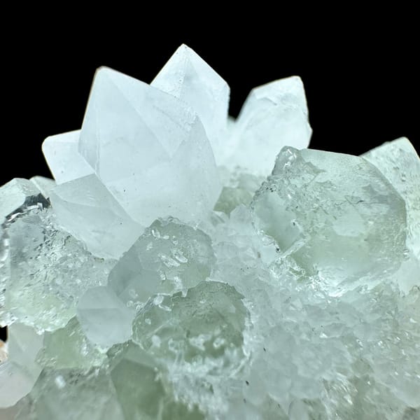 Pale green fluorite cubes in white quartz from Guangdong, China, second angle