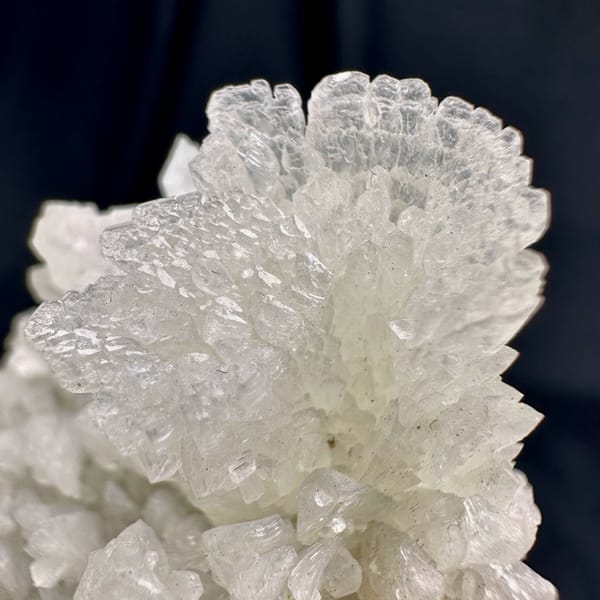 White calcite cluster from Guizhou, China, reverse side