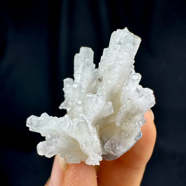Feather calcite spray, from Shangbao Mine, Hunan, China, top view