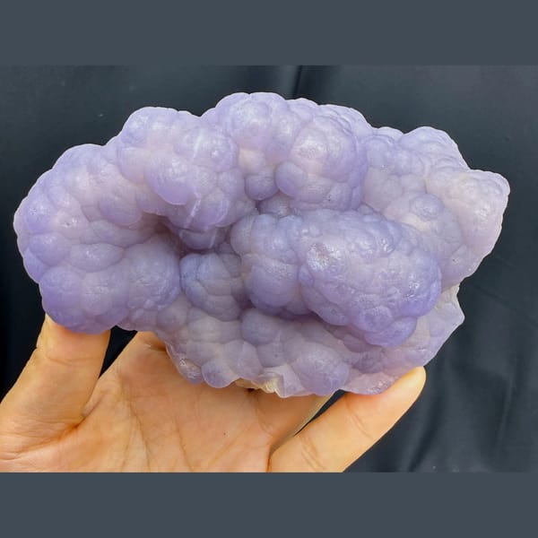Large botryoidal taro-purple fluorite from Henan — complete view