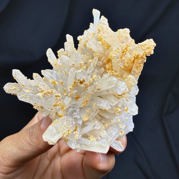 Clear quartz crystal cluster with dolomite from China, natural mineral for display, photo 5 of 5