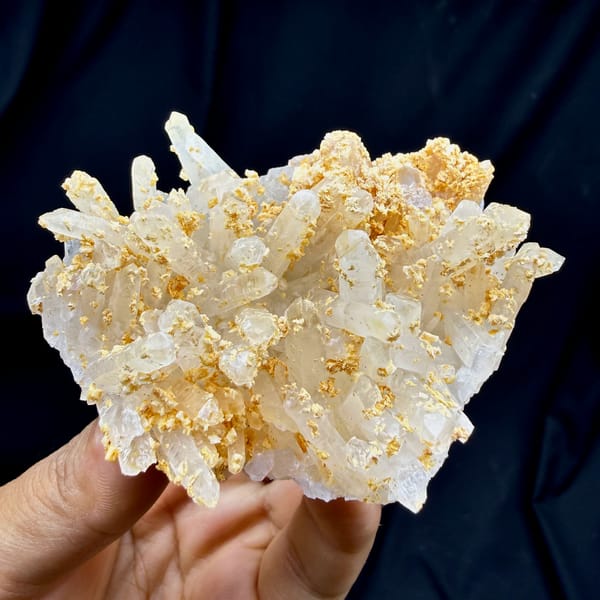Clear quartz crystal cluster with dolomite from China, natural mineral for display, photo 5 of 5