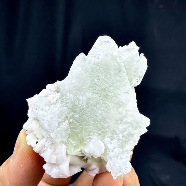 Green calcite crystals with dolomite from China, natural mineral specimen, photo 1 of 4