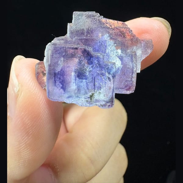 One-of-a-kind blue-purple fluorite crystal specimen from Yaogangxian, Hunan, China, photo 4 of 4