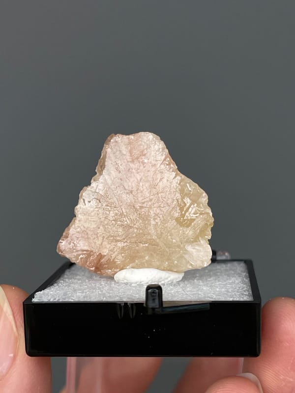 Translucent pale peach cerussite crystal from Gongcheng, Guangxi, China