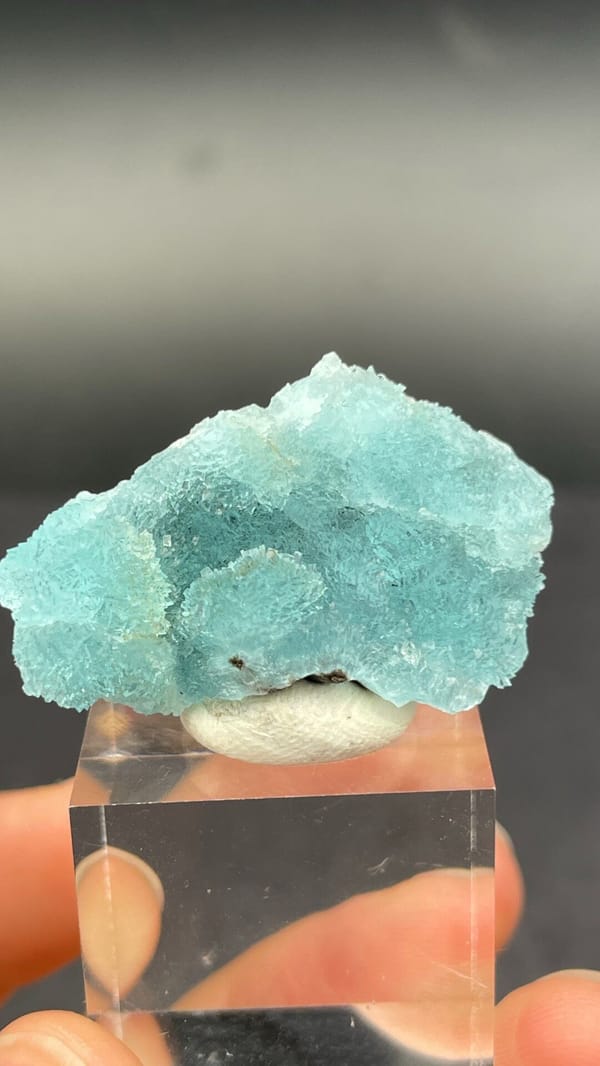 Turquoise botryoidal hemimorphite crust from Guangdong, China, second angle