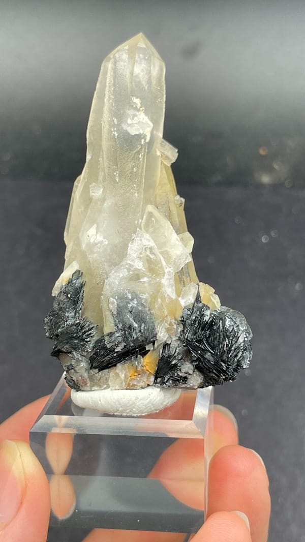 Specular Hematite with Quartz — Guangdong, China · 6.5 cm