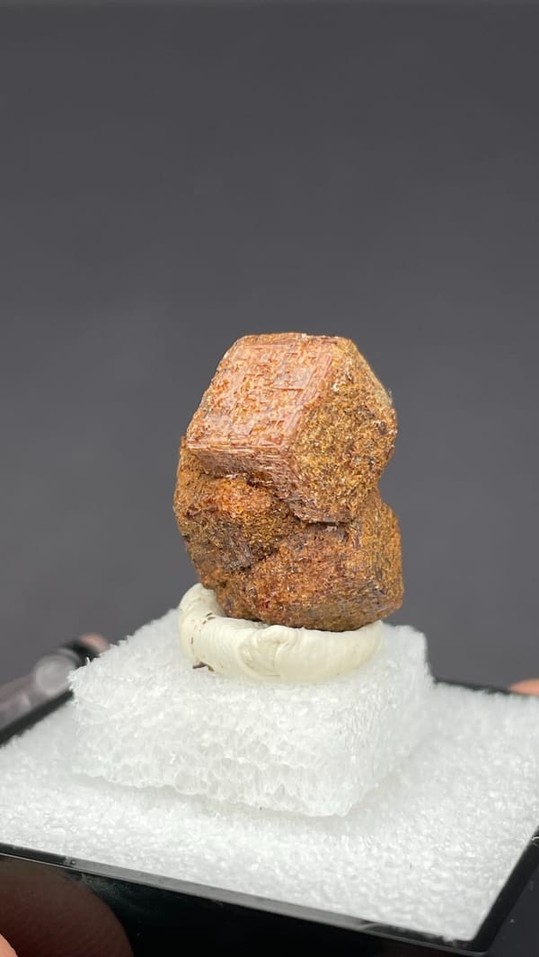 Rough orange-brown dodecahedral andradite garnet from Handan, Hebei, China