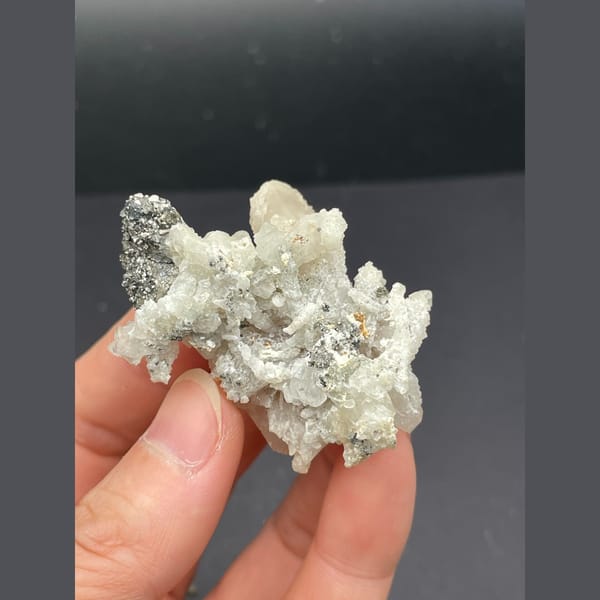 Raw quartz crystals with arsenopyrite from Inner Mongolia, mineral specimen, photo 8 of 8
