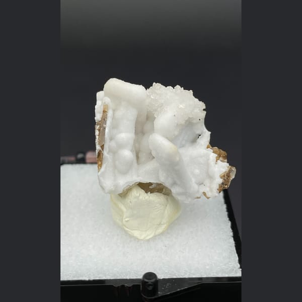 Crystal cluster of white-coated barite from Henan, one-of-a-kind specimen, photo 3 of 8