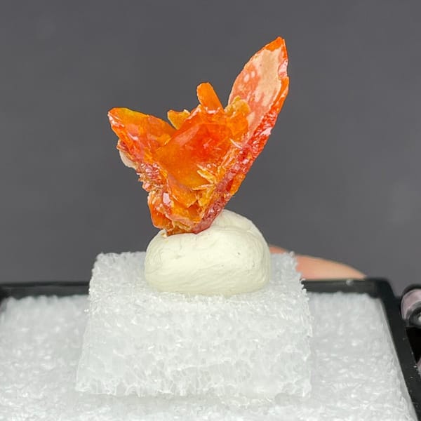 One-of-a-kind orange wulfenite crystal specimen from Xinjiang, China, photo 4 of 8