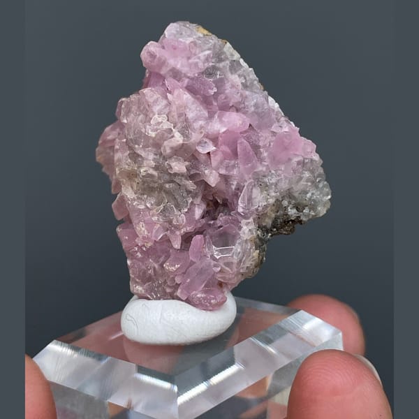 Crystals of pink cobaltoan calcite from Morocco, one-of-a-kind specimen, photo 3 of 7