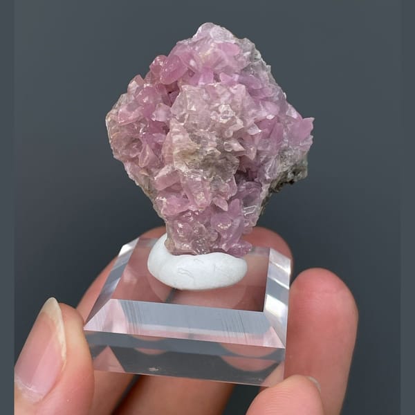 One-of-a-kind pink cobaltoan calcite crystal specimen from Morocco, photo 4 of 7