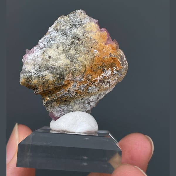 Natural cobaltoan calcite crystals from Morocco, collector mineral specimen, photo 7 of 7