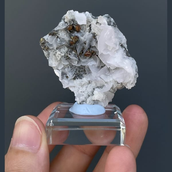One-of-a-kind white calcite crystal specimen from Hunan, China, photo 4 of 7