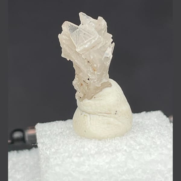 Cerussite crystal cluster, 1 cm across, raw mineral specimen, photo 2 of 6