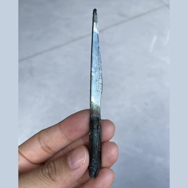 Crystal of blue-green vivianite from Brazil, one-of-a-kind specimen, photo 3 of 6