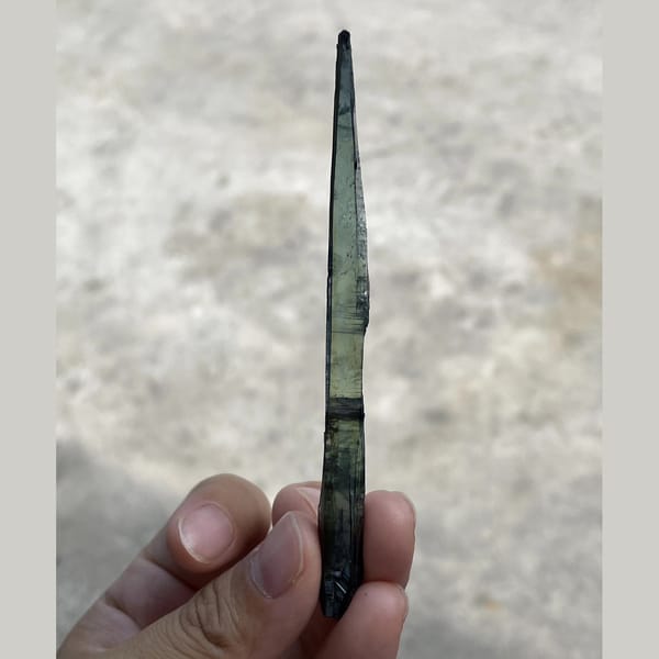 One-of-a-kind blue-green vivianite crystal specimen from Brazil, photo 4 of 6