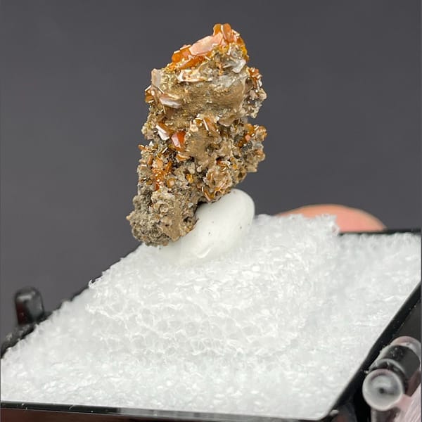 One-of-a-kind orange wulfenite crystal specimen from Xinjiang, China, photo 4 of 6