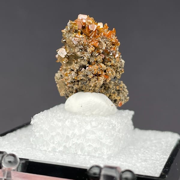 Orange wulfenite crystals from Xinjiang, natural mineral for display, photo 5 of 6