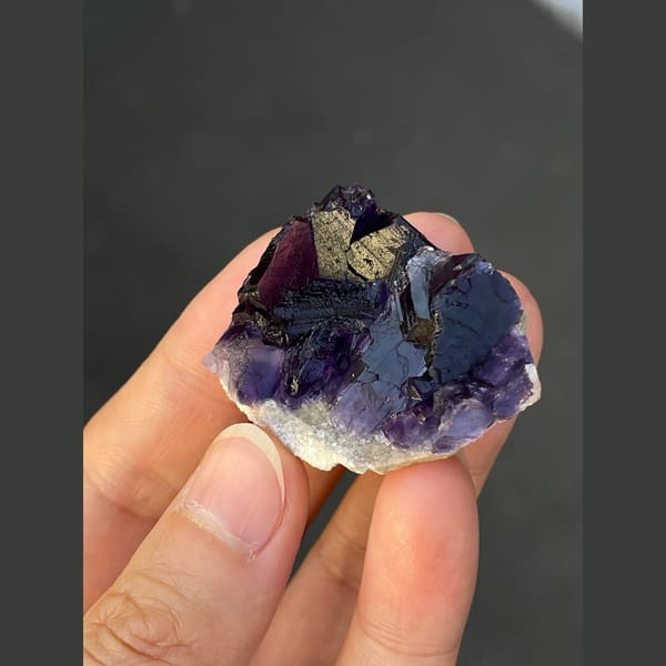 Fluorite crystals from Xinjiang, 4.3 cm across, raw mineral specimen, photo 2 of 6