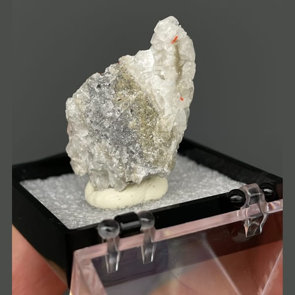 Crystals of calcite with realgar from Shimen, one-of-a-kind specimen, photo 3 of 6