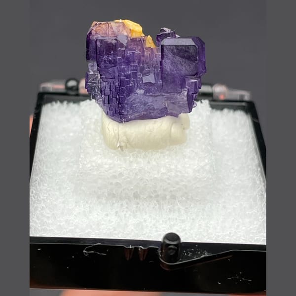Violet fluorite matrix crystal from Xinjiang, China, natural mineral specimen, photo 1 of 6