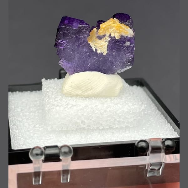 Violet fluorite crystal from Xinjiang, natural mineral for display, photo 5 of 6