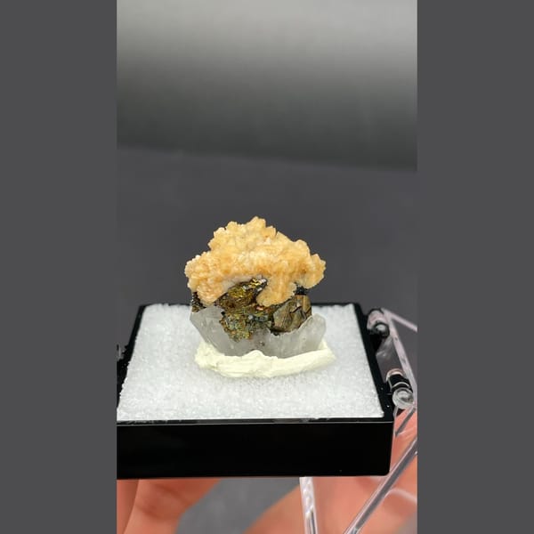 Quartz crystals with chalcopyrite from Jiangxi, natural mineral for display, photo 5 of 6