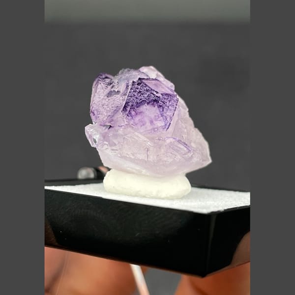 Fluorite crystal from Henan, 2.4 cm across, raw mineral specimen, photo 2 of 6