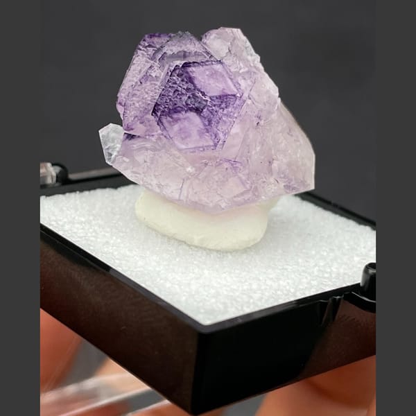 Crystal of purple fluorite from Henan, one-of-a-kind specimen, photo 3 of 6