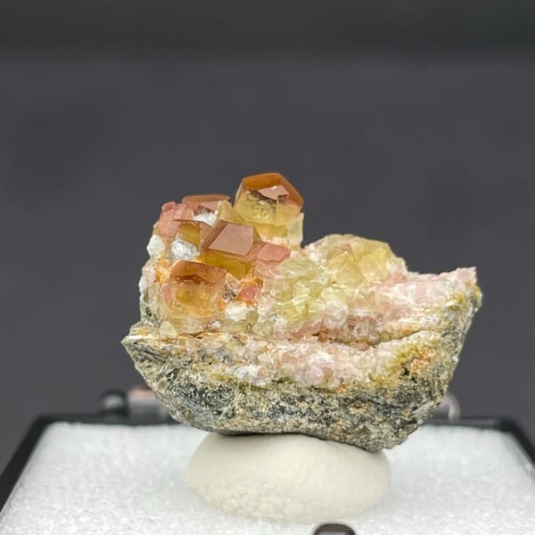 Tourmaline crystals from China, 2 cm across, raw mineral specimen, photo 2 of 6