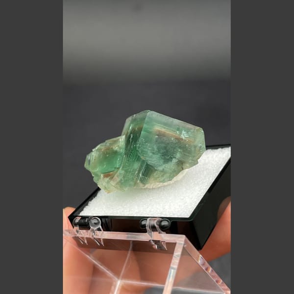 Crystals of green fluorite from Hebei, one-of-a-kind specimen, photo 3 of 6
