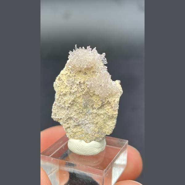 Yttrian fluorite crystal from Qinglong, 2.8 cm across, raw mineral specimen, photo 2 of 6