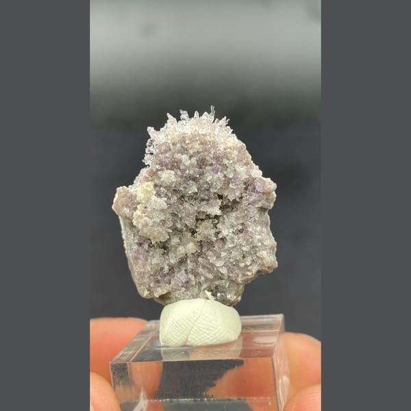 Crystal of pale purple yttrian fluorite from Qinglong, one-of-a-kind specimen, photo 3 of 6