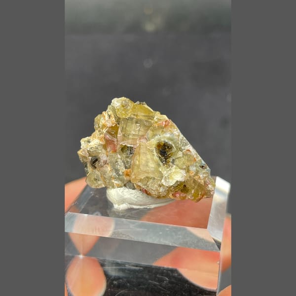 Tourmaline crystals from China, 2.8 cm across, raw mineral specimen, photo 2 of 6
