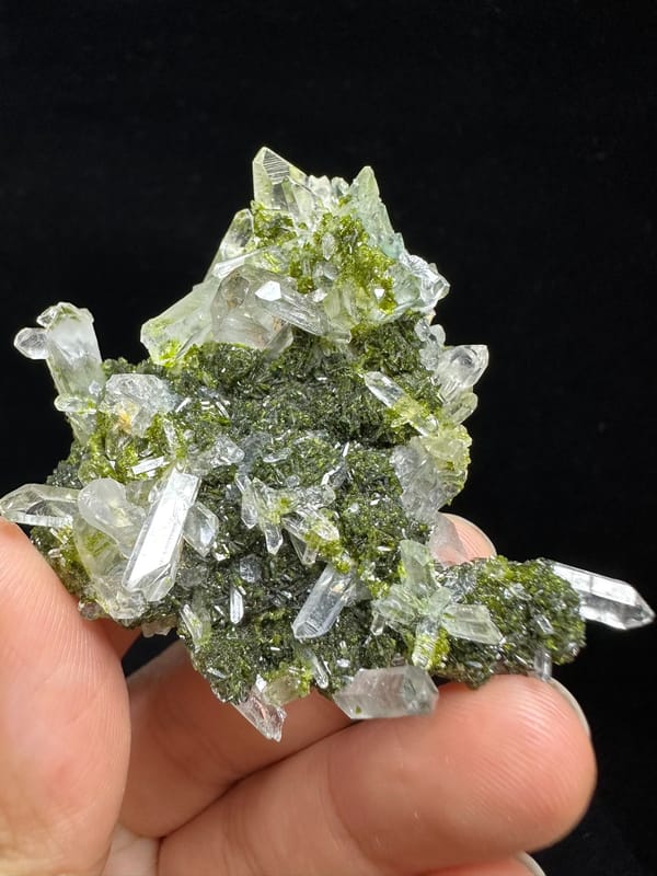 Epidote from Sichuan, China, individual mineral specimen view 1