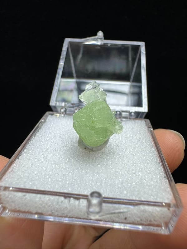 Prehnite from Sichuan, China, individual mineral specimen view 2