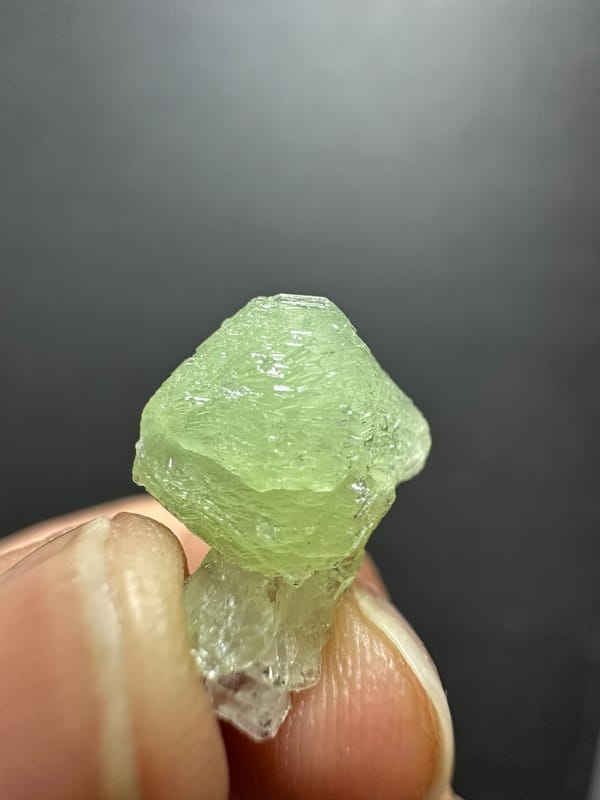 Prehnite from Sichuan, China, individual mineral specimen view 3