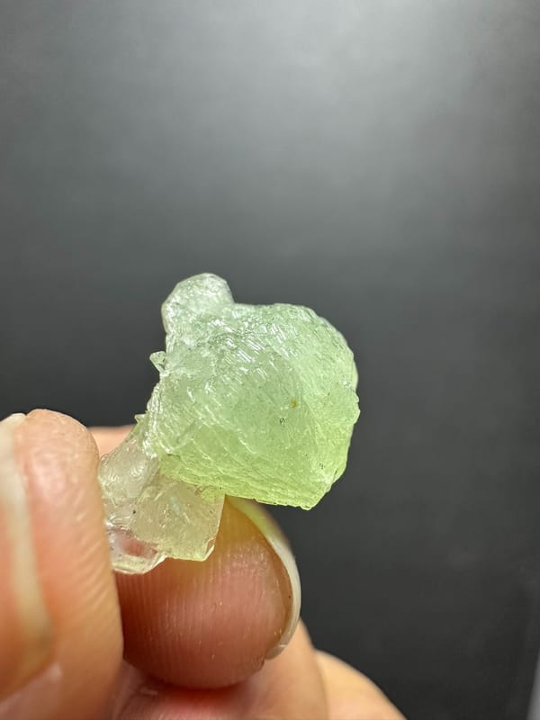 Prehnite from Sichuan, China, individual mineral specimen view 4