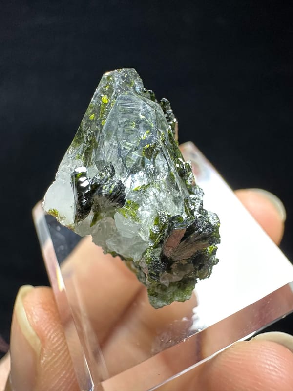Epidote from Pakistan, individual mineral specimen view 2