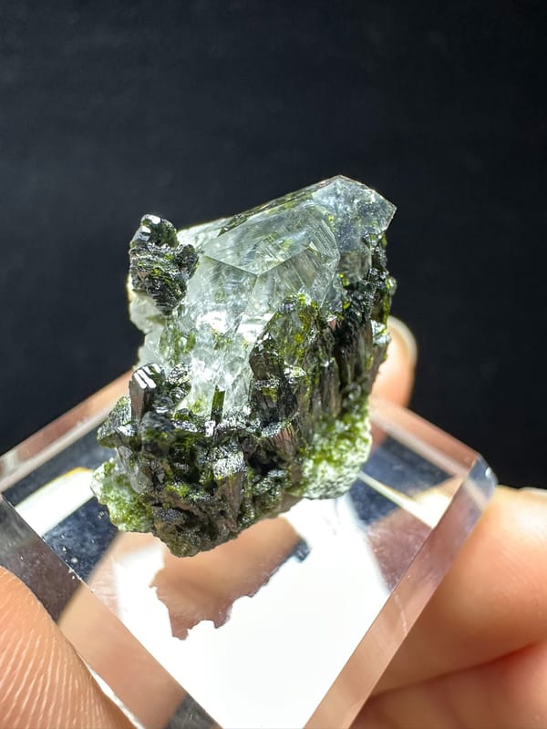 Epidote from Pakistan, individual mineral specimen view 3