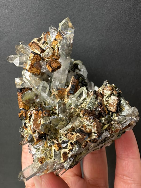 Epidote from Sichuan, China, individual mineral specimen view 2
