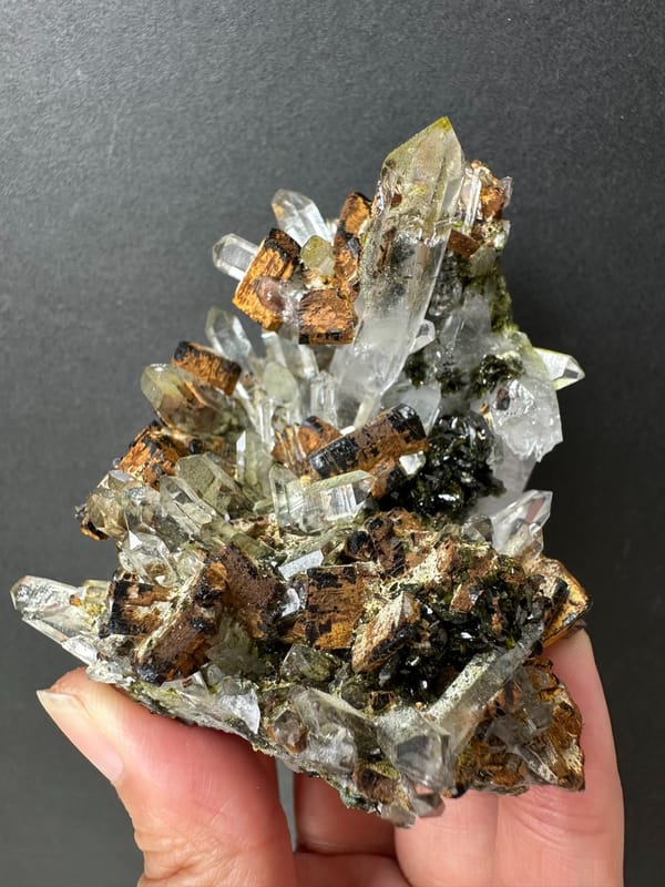 Epidote from Sichuan, China, individual mineral specimen view 5