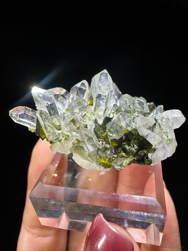 Epidote from Sichuan, China, individual mineral specimen view 1