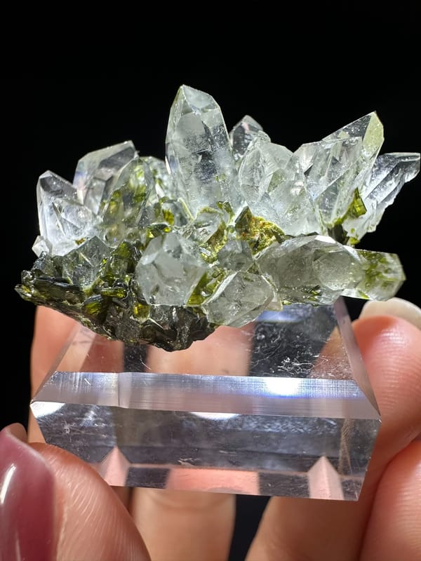 Epidote from Sichuan, China, individual mineral specimen view 3