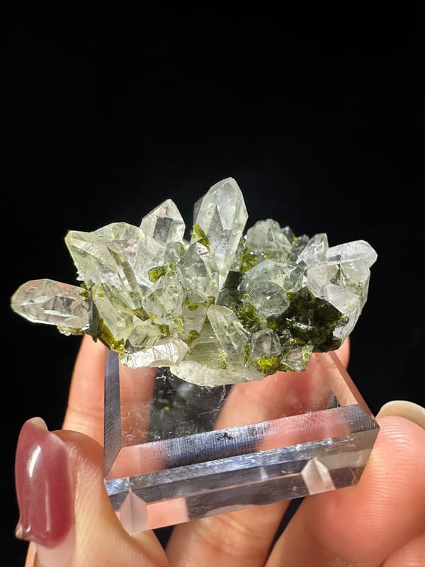 Epidote from Sichuan, China, individual mineral specimen view 4